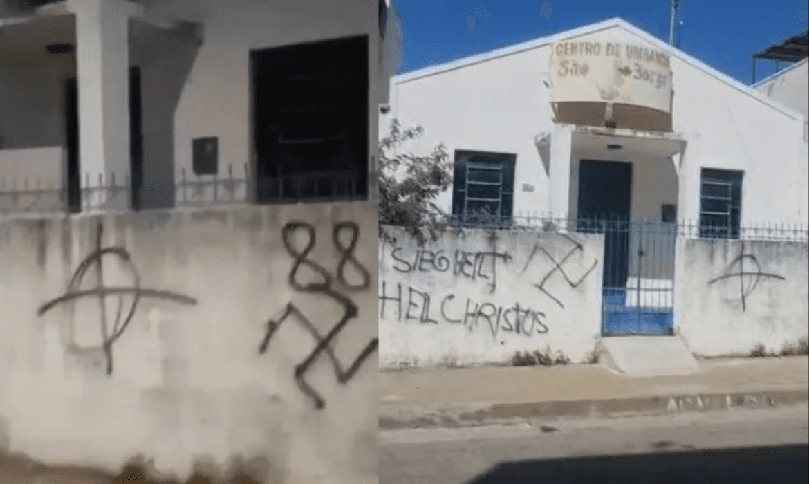 Apologia ao nazismo: terreiro é pichado na Bahia após 6 ataques
